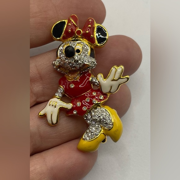 Limited Edition Authentic Signed Disney Swarovski Minnie Mouse Brooch Retired - Picture 3 of 7